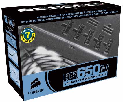 Corsair Launches 650 Watt Professional Series Modular PSU