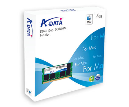 A-DATA unveils DDR3 4GB SO-DIMM For Apple Mac OS X