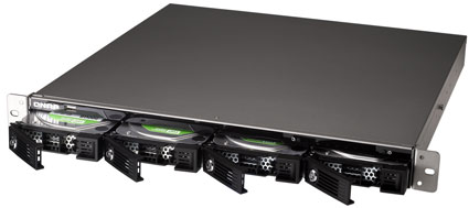 QNAP Announces 4-drive Rack Mounted NAS Servers