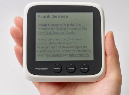 Openmoko announces WikiReader – $99 handheld device