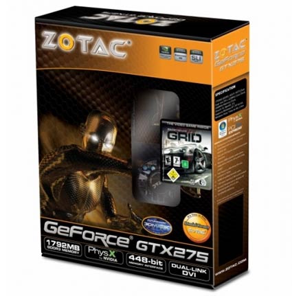 ZOTAC Announces GeForce GTX 275 Video Card With 1792MB of Memory!