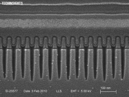 cross section of IMFT 25nm NAND flash