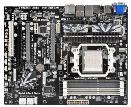 ECS Black Series AMD A890GXM-A2 Motherboard Introduced