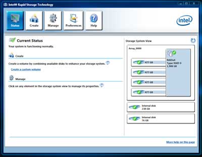 New Intel RST storage drivers support 2.2+ TB hard drives