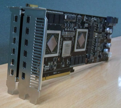 PowerColor Shows Radeon HD 5970 with 12 DisplayPorts for Eyefinity!