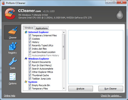 CCleaner v2.31.1153 Released For Download