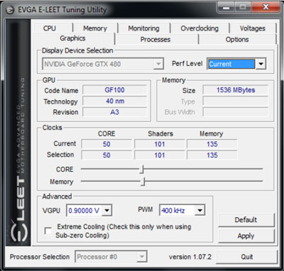 EVGA E-LEET Tuning Utility v1.07.2