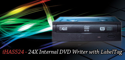 Lite-On iHAS524 24X Internal DVD Writer with LabelTag Released