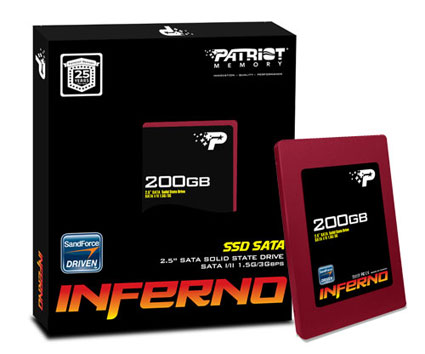 Patriot Launches Inferno SSDs with SandForce SF-1222 Controller