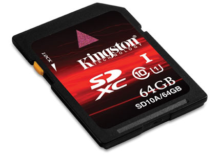 Kingston Digital Releases 64GB SDXC UHS-1 Class 10 Memory Card