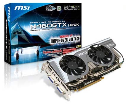 MSI Launches NVIDIA GeForce N460GTX HAWK ‘Talon Attack’ Video Card