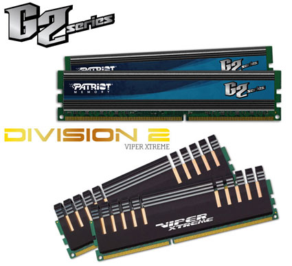 Patriot Announces Division 2 & G2 Series DDR3 Memory Kits