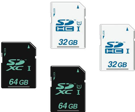 SDXC  and SDHC memory cards