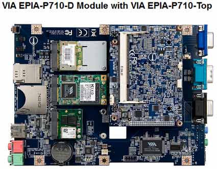 the Pico-ITXe-based VIA EPIA-P710 board