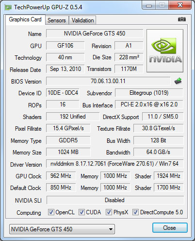 GPU-Z v0.5.4 Video Card Utility Released For Download