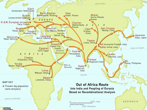 The Genographic Project Confirms Humans Migrated Out of Africa through Arabia