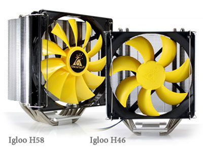 GlacialTech Launches Igloo H46 & H58 Series CPU Coolers