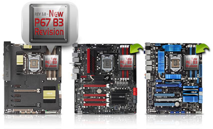 ASUS Now Shipping Intel 6-Series B3 Chipset Sandy Bridge Motherboards!