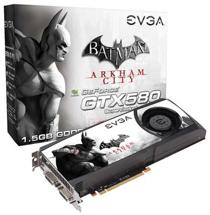 EVGA GeForce GTX 580 Superclocked Batman Arkham City Edition