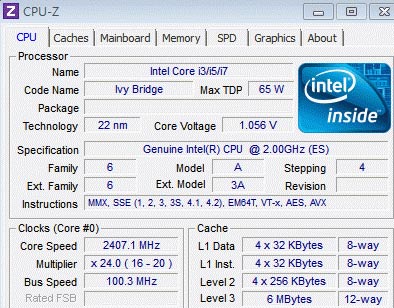 Ivy Bridge processor Turbo