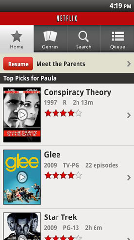 Netflix Improves Support for Android-Powered Smartphones and Tablets