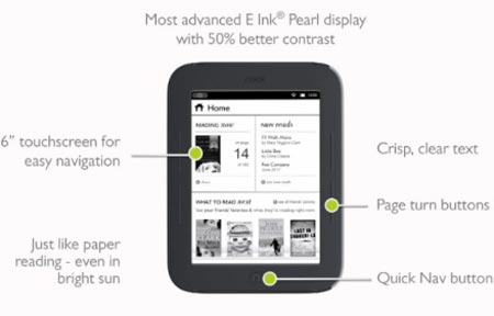 Barnes & Noble Shows $139 Touchscreen Nook, The Simple Touch Reader