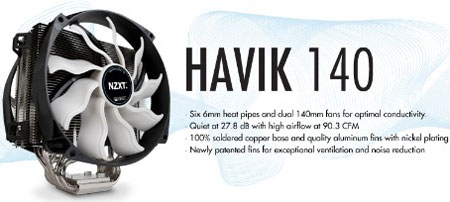 NZXT Announces HAVIK 140 CPU Cooler at $79.99