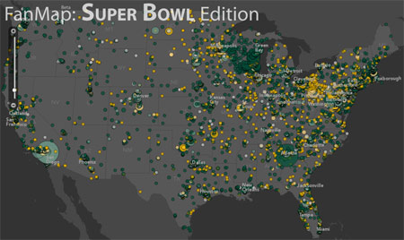 Super Bowl XLV Fan Map – Be Sure To Vote!