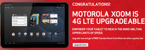 Motorola XOOM 4G LTE Upgrade Finally Available Today