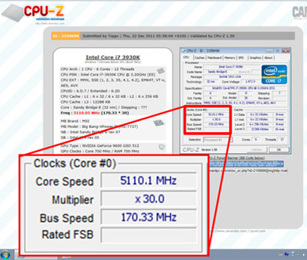 Intel Core i7-3960X 170mhz bus speed