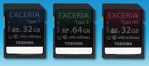 Toshiba Announces EXCERIA – Fastest SDHC Memory Card at 95MB/s