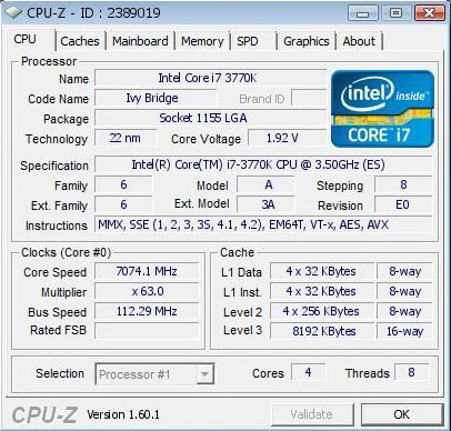 validated 7.07 GHz