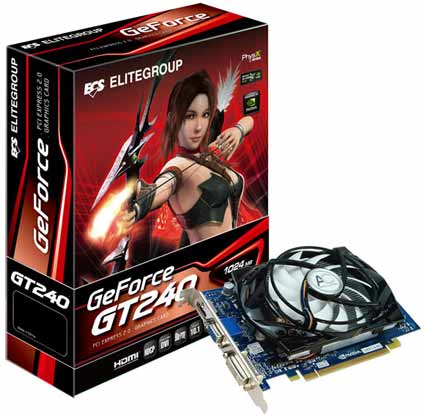 ECS GeForce GT 240 Reference Card