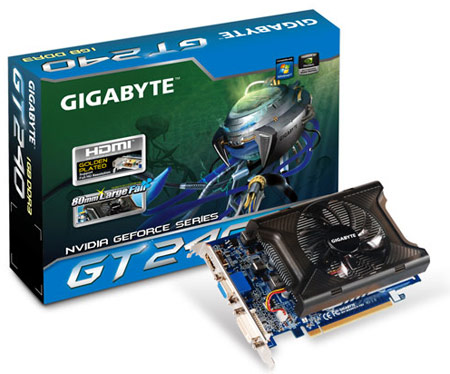 Gigabyte GeForce GT 240 Reference Card
