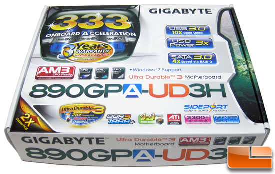 Gigabyte 890GPA-UD3H 890GX 
Motherboard Box