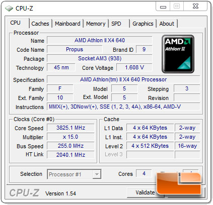 AMD Athlon II X4 635 CPUz overclock