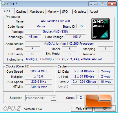 AMD Athlon II X2 260 Automatic Settings Overclock
