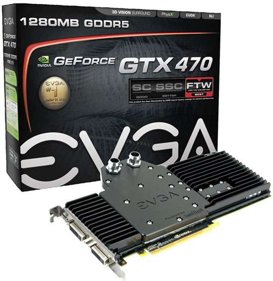 EVGA GeForce GTX 470 Hydro FTW Retail Packaging