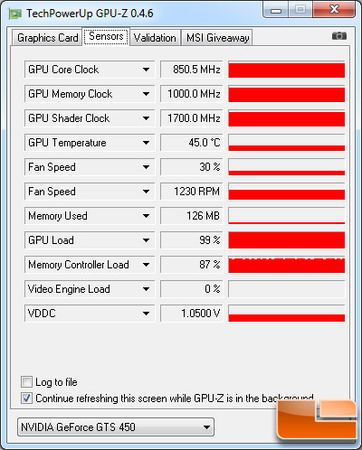 ECS GeForce GTS 450 1GB GPU-Z Details