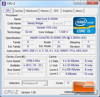 ECS P67H2-A Extreme Black 2500K CPUz