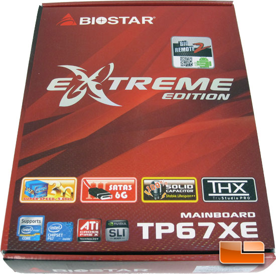 BIOSTAR TP67XE Motherboard Retail Packaging