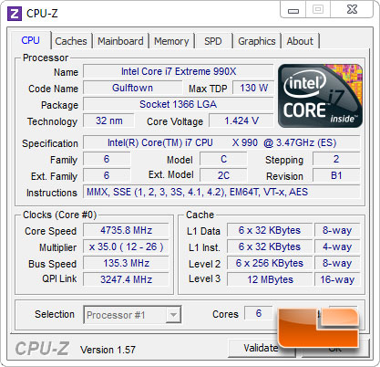 Intel Core i7 990X Extreme Edition Processor Manual Voltage Overclocking