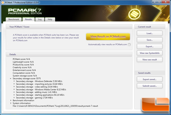 OCZ RevoDrive 3 X2 PCMARK VANTAGE
