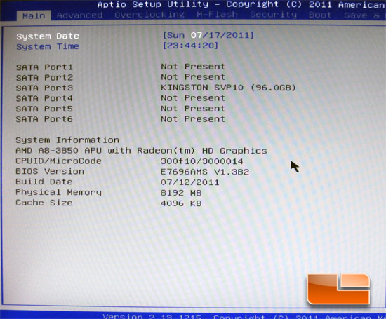 MSI A75MA-G55 AMD Llano Click BIOS