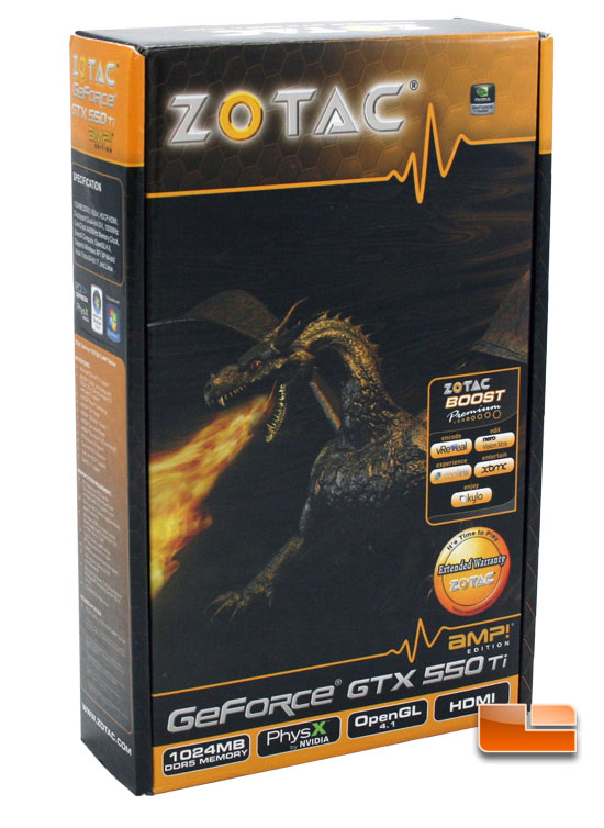ZOTAC GeForce GTX 550 Ti AMP! Edition Video Card Review