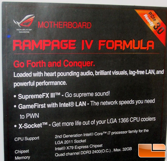 ASUS Rampage IV Formula Intel X79 Motherboard