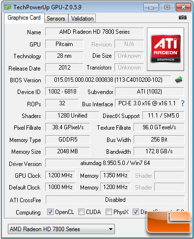 AMD OverDrive Radeon HD 7870 Overclock