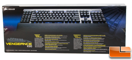 Corsair Vengeance K90 Keyboard package rear