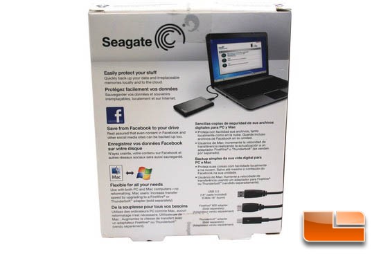 Seagate Back Up Plus Backside Box