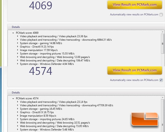 Dell XPS14 PCMark 7 Comparison